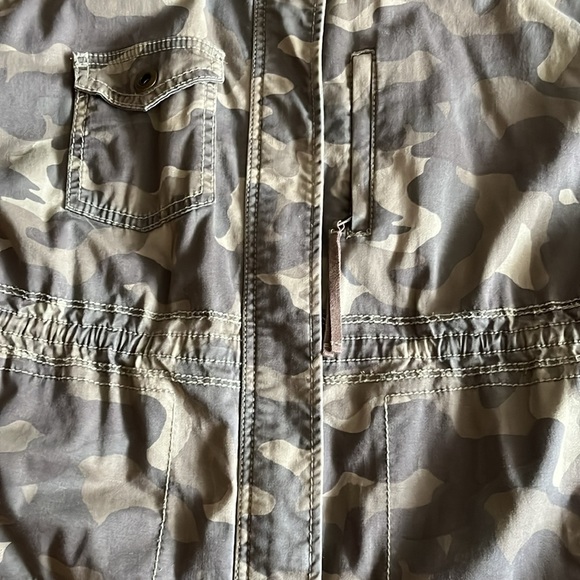 Olive Green Camo Military Cotton Anorak Jacket Coat - Picture 7 of 15